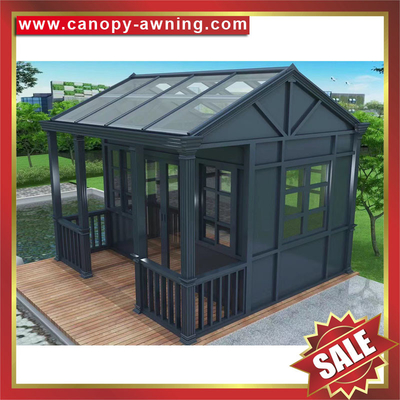 China outdoor four seasons glass alu aluminum aluminium metal sunroom sun house cabin shed enclosure kits supplier