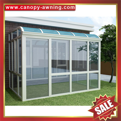 China hot sale prefab outdoor garden glass alu aluminum aluminium alloy sunroom sun house cabin shed enclosure China supplier