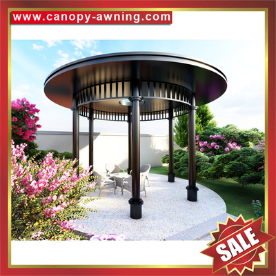 China high quality Outdoor Public garden park aluminum alu Circular rounded shape roof gazebo pavilion canopy awning shelter supplier