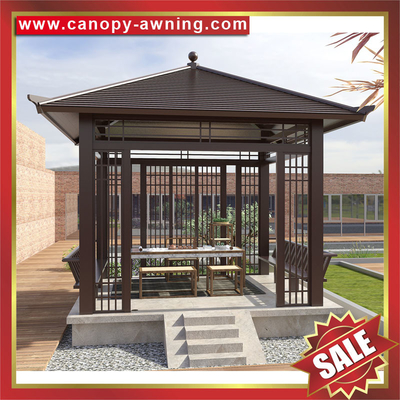 outdoor backyard garden park wood look style aluminum pavilion gazebo canopy pergola sunshade shelter! supplier