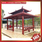 outdoor backyard Chinese antique wood look aluminum gazebo pavilion canopy awning shelter shed for sale supplier
