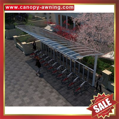 excellent outdoor public aluminum polycarbonate park sharing bike bicycle motorcycle canopy cover awning shelter supplier