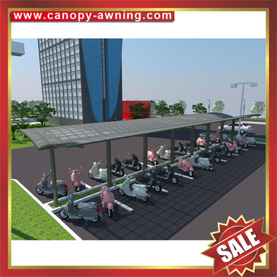 excellent outdoor public aluminum polycarbonate park sharing bike bicycle motorcycle canopy cover awning shelter supplier