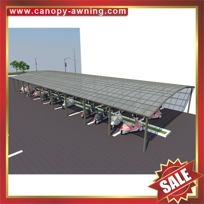 excellent outdoor public aluminum polycarbonate park sharing bike bicycle motorcycle canopy cover awning shelter supplier