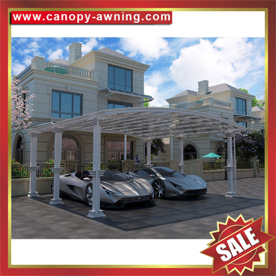 luxury rome style backyard polycarbonate aluminium park double cars shelter canopy awning cover carport for sale supplier