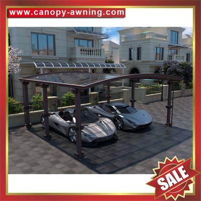 hot selling luxury rome style backyard polycarbonate aluminium parking double cars shelter canopy awning cover carport supplier