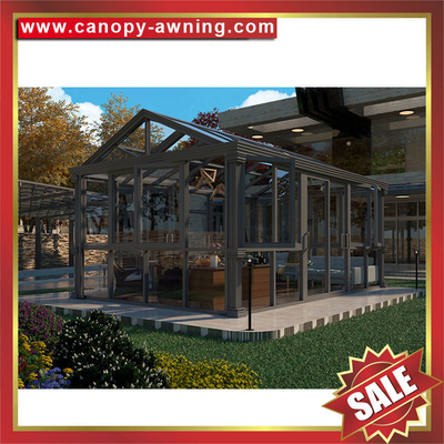 high quality outdoor backyard prefabricated solar four seasons aluminum glass sun house sunroom enclosure cabin kits supplier
