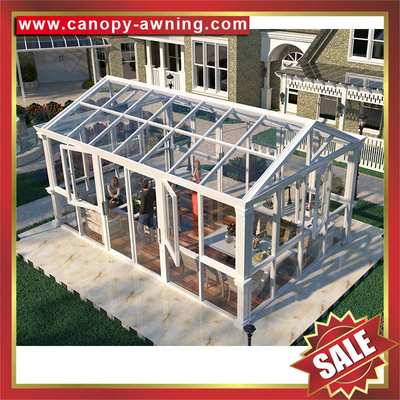 high quality outdoor backyard prefabricated solar four seasons aluminum glass sun house sunroom enclosure cabin kits supplier