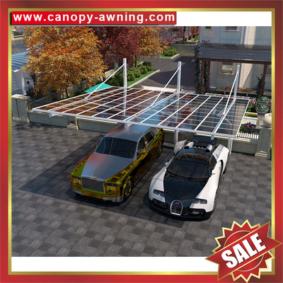 high quality outdoor cantilever polycarbonate aluminum parking bouble cars shelter canopy awning carport for sale supplier
