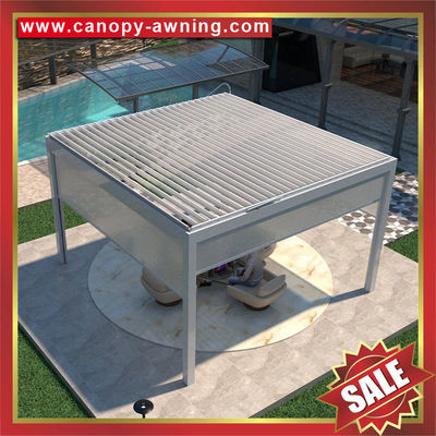 hot selling Modern outdoor Aluminium Motorized Opening louvered shutter Roof Pergola for sale supplier