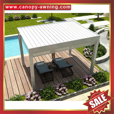 hot selling Modern outdoor Aluminium Motorized Opening louvered shutter Roof Pergola for sale supplier
