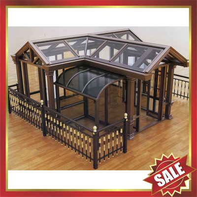 prefabricated solar sun rain gazebo patio balcony garden aluminum alloy glass sun house sunroom enclosure cabin kits supplier