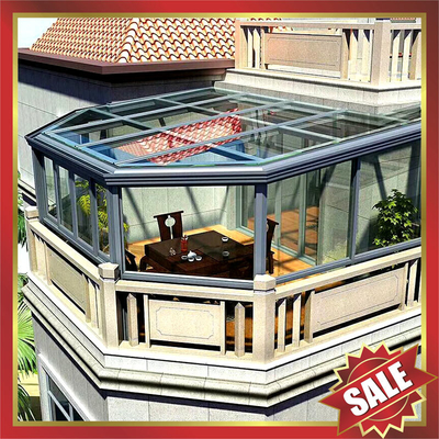 prefabricated solar sun rain gazebo patio balcony garden aluminum alloy glass sun house sunroom enclosure cabin kits supplier