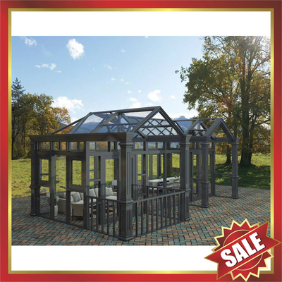 prefabricated solar sun rain gazebo patio balcony garden aluminum alloy glass sun house sunroom enclosure cabin kits supplier