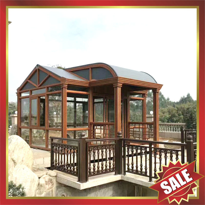 prefabricated solar sun rain gazebo patio balcony garden aluminum alloy glass sun house sunroom enclosure cabin kits supplier