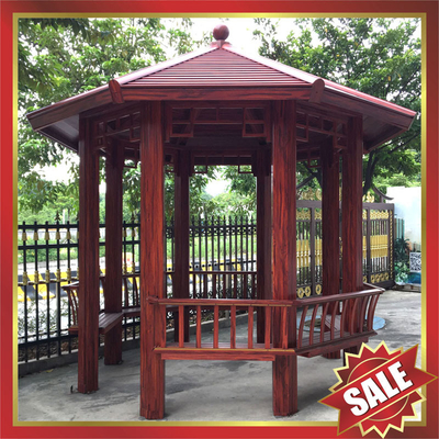 Public garden park corridor gazebo wood style Aluminium aluminum alloy metal pavilion kiosk pergola sunshade shelter! supplier