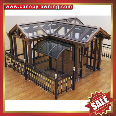 prefab outdoor solar villa garden gazebo glass aluminium aluminum sunroom sun room house sunhouse cabin enclosure kits supplier