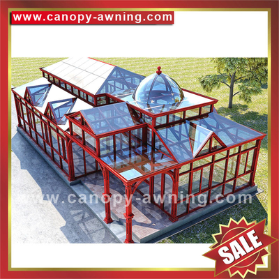 prefab outdoor solar villa garden gazebo glass aluminium aluminum sunroom sun room house sunhouse cabin enclosure kits supplier