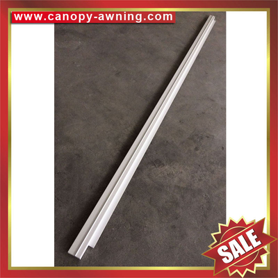 alu Aluminum aluminium fixing bar profile tube connector for window door diy pc polycarbonate awning canopy canopies supplier