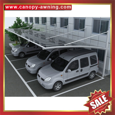 hot sale alu aluminum polycarbonate pc carport park double cars garage canopy shelter awning kits supplier