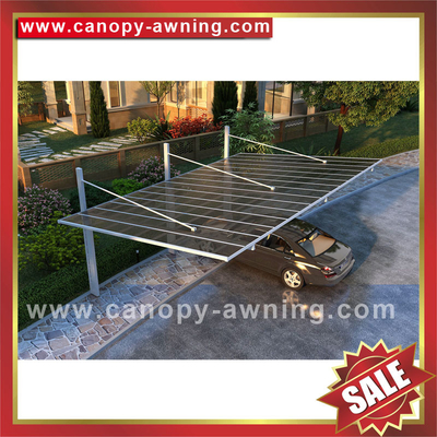 hot sale alu aluminum polycarbonate pc carport park double cars garage canopy shelter awning kits supplier