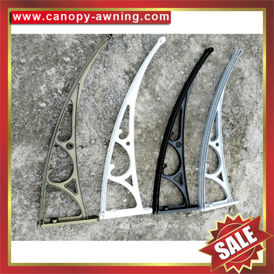 nice cast aluminium aluminum alu arm bracket support for house window door DIY pc polycarbonate awning canopy supplier