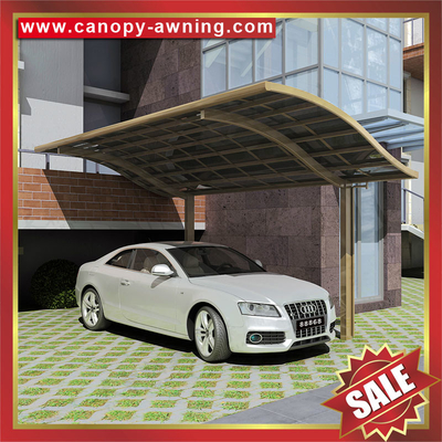 hot sale alu aluminum polycarbonate pc carport park double cars garage canopy shelter awning kits supplier