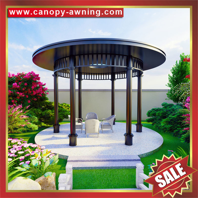 high quality Outdoor Public garden park aluminum alu Circular rounded shape roof gazebo pavilion canopy awning shelter supplier